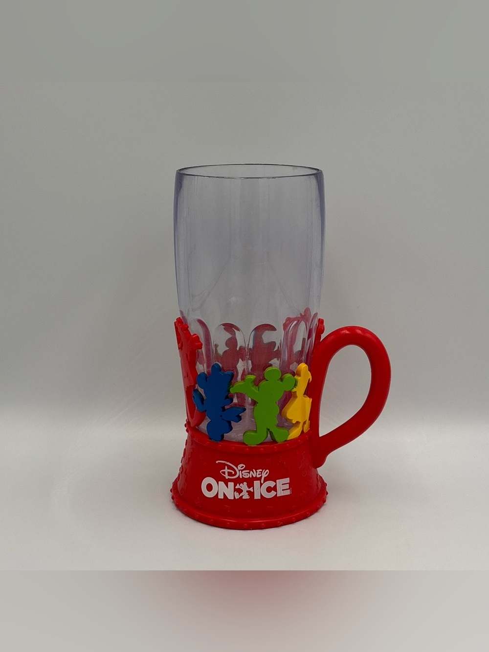 RARE Y2K Disney On Ice Mickey & Friends Plastic Souvenir Mug Cup 7” Pixar